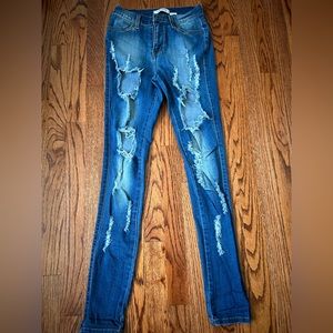 vibrant jeans, medium wash, size 1